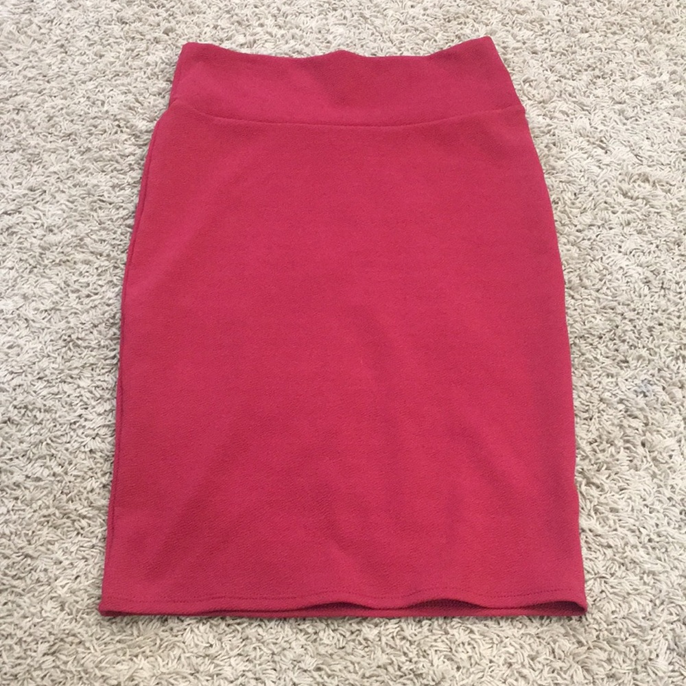 LULAROE Burgundy Cassie Pencil Skirt Size Small